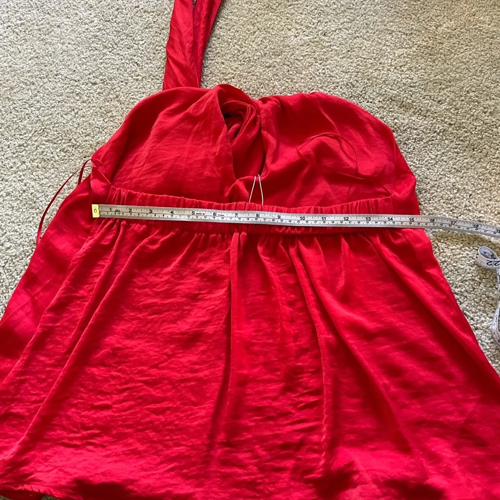 Glam Keyhole Red Halter NWT Large - Picture 5 of 11